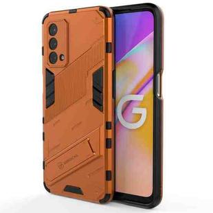 For OPPO A93 5G Punk Armor 2 in 1 PC + TPU Shockproof Case with Invisible Holder(Orange)