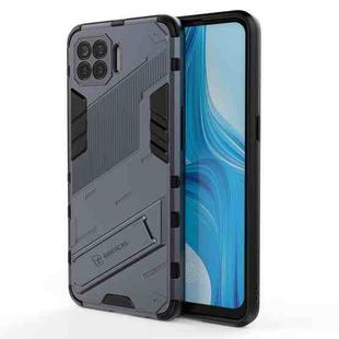 For OPPO F17 Pro Punk Armor 2 in 1 PC + TPU Shockproof Case with Invisible Holder(Grey)