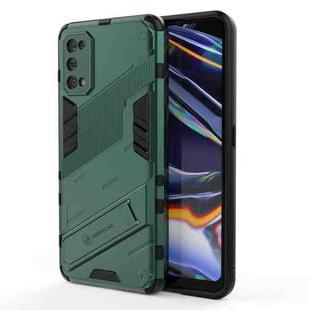 For OPPO Realme 7 Pro Punk Armor 2 in 1 PC + TPU Shockproof Case with Invisible Holder(Green)