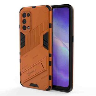 For OPPO Reno5 5G Punk Armor 2 in 1 PC + TPU Shockproof Case with Invisible Holder(Orange)