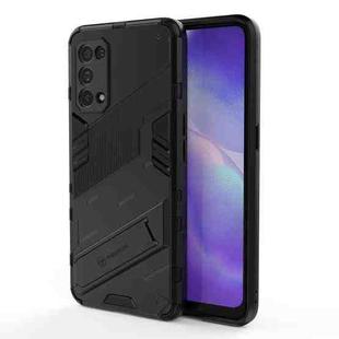 For OPPO Reno5 Pro Punk Armor 2 in 1 PC + TPU Shockproof Case with Invisible Holder(Black)