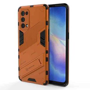 For OPPO Reno5 Pro Punk Armor 2 in 1 PC + TPU Shockproof Case with Invisible Holder(Orange)