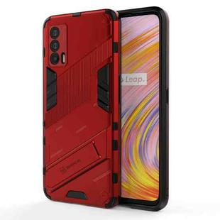 For OPPO Realme V15 Punk Armor 2 in 1 PC + TPU Shockproof Case with Invisible Holder(Red)