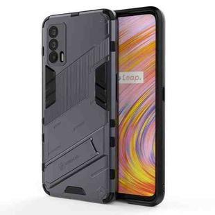 For OPPO Realme V15 Punk Armor 2 in 1 PC + TPU Shockproof Case with Invisible Holder(Grey)