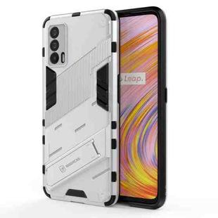 For OPPO Realme V15 Punk Armor 2 in 1 PC + TPU Shockproof Case with Invisible Holder(White)