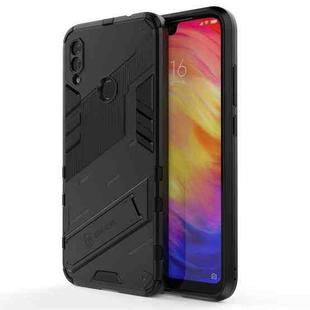 For Xiaomi Redmi Note 7 Punk Armor 2 in 1 PC + TPU Shockproof Case with Invisible Holder(Black)