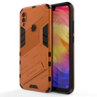For Xiaomi Redmi Note 7 Punk Armor 2 in 1 PC + TPU Shockproof Case with Invisible Holder(Orange)