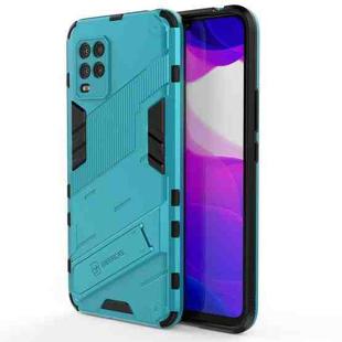 For Xiaomi Mi 10 Lite 5G Punk Armor 2 in 1 PC + TPU Shockproof Case with Invisible Holder(Blue)
