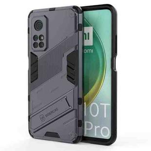 For Xiaomi Mi 10T Pro 5G Punk Armor 2 in 1 PC + TPU Shockproof Case with Invisible Holder(Grey)