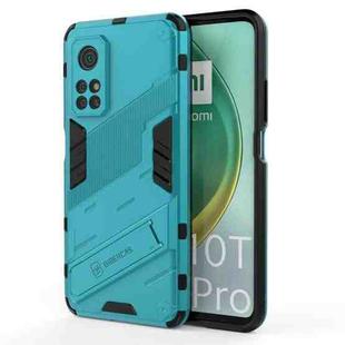 For Xiaomi Mi 10T Pro 5G Punk Armor 2 in 1 PC + TPU Shockproof Case with Invisible Holder(Blue)