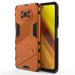 For Xiaomi Poco X3 Punk Armor 2 in 1 PC + TPU Shockproof Case with Invisible Holder(Orange)