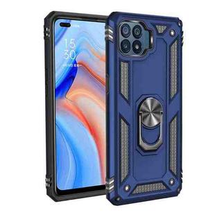 For OPPO Reno4 Lite Shockproof TPU + PC Protective Case with 360 Degree Rotating Holder(Blue)