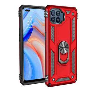 For OPPO Reno4 Lite Shockproof TPU + PC Protective Case with 360 Degree Rotating Holder(Red)