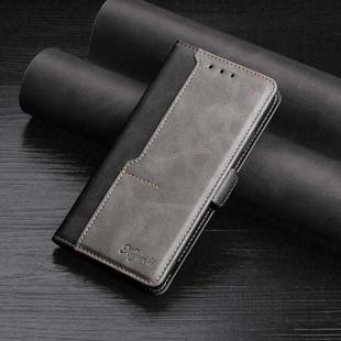 For Xiaomi Mi 11 Retro Texture Contrast Color Side Buckle Horizontal Flip Leather Case with Holder & Card Slots & Wallet(Black)