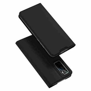 For vivo V20 SE DUX DUCIS Skin Pro Series Horizontal Flip PU + TPU Leather Case with Holder & Card Slots(Black)