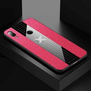 For Xiaomi Redmi Note 7 XINLI Stitching Cloth Texture Shockproof TPU Protective Case(Red)