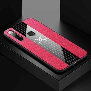 For Xiaomi Redmi Note 8 XINLI Stitching Cloth Texture Shockproof TPU Protective Case(Red)