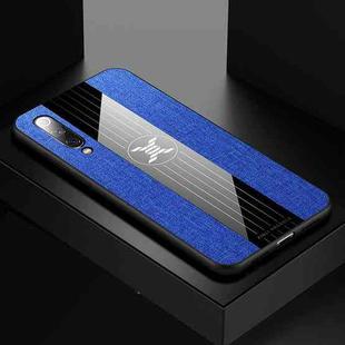 For Xiaomi Mi 9 SE XINLI Stitching Cloth Texture Shockproof TPU Protective Case(Blue)