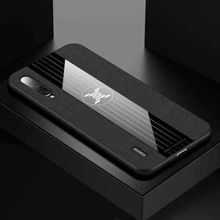 For Xiaomi Mi CC9 XINLI Stitching Cloth Texture Shockproof TPU Protective Case(Black)