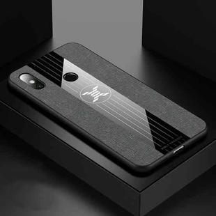 For Xiaomi Mi Max 3 XINLI Stitching Cloth Texture Shockproof TPU Protective Case(Gray)