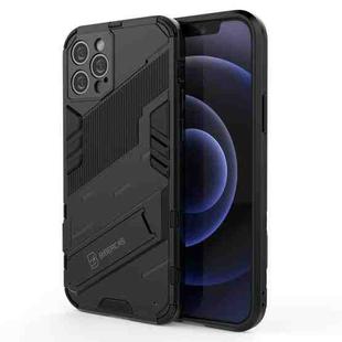 For iPhone 12 Pro Punk Armor 2 in 1 PC + TPU Shockproof Case with Invisible Holder(Black)