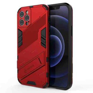 For iPhone 12 Pro Punk Armor 2 in 1 PC + TPU Shockproof Case with Invisible Holder(Red)