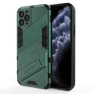 For iPhone 11 Pro Punk Armor 2 in 1 PC + TPU Shockproof Case with Invisible Holder (Green)