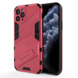 For iPhone 11 Pro Punk Armor 2 in 1 PC + TPU Shockproof Case with Invisible Holder (Light Red)