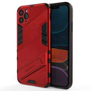 For iPhone 11 Pro Max Punk Armor 2 in 1 PC + TPU Shockproof Case with Invisible Holder (Red)