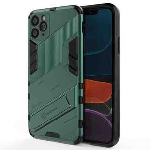 For iPhone 11 Pro Max Punk Armor 2 in 1 PC + TPU Shockproof Case with Invisible Holder (Green)