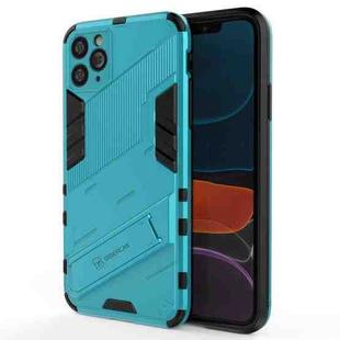 For iPhone 11 Pro Max Punk Armor 2 in 1 PC + TPU Shockproof Case with Invisible Holder (Blue)