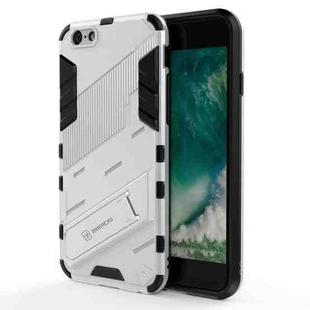 Punk Armor 2 in 1 PC + TPU Shockproof Case with Invisible Holder For iPhone 6 & 6s(White)