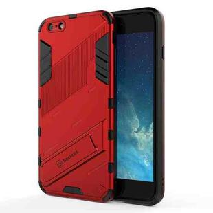 Punk Armor 2 in 1 PC + TPU Shockproof Case with Invisible Holder For iPhone 6 Plus & 6s  Plus(Red)