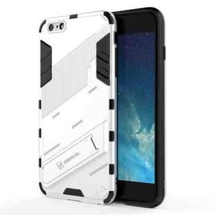 Punk Armor 2 in 1 PC + TPU Shockproof Case with Invisible Holder For iPhone 6 Plus & 6s  Plus(White)