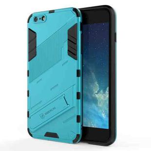 Punk Armor 2 in 1 PC + TPU Shockproof Case with Invisible Holder For iPhone 6 Plus & 6s  Plus(Blue)