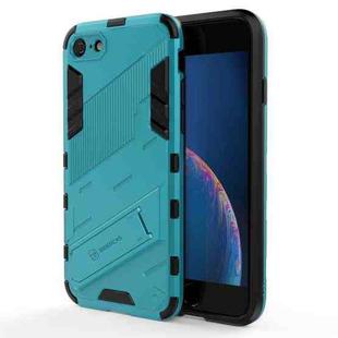 Punk Armor 2 in 1 PC + TPU Shockproof Case with Invisible Holder For iPhone 7 & 8(Blue)