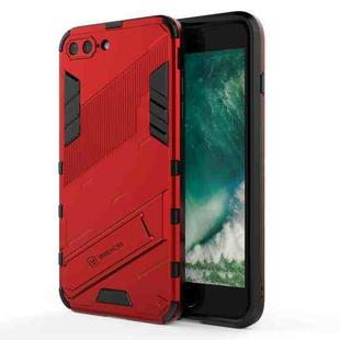 Punk Armor 2 in 1 PC + TPU Shockproof Case with Invisible Holder For iPhone 7 Plus & 8  Plus(Red)