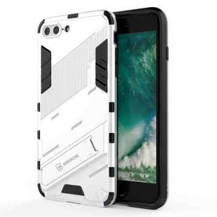 Punk Armor 2 in 1 PC + TPU Shockproof Case with Invisible Holder For iPhone 7 Plus & 8  Plus(White)