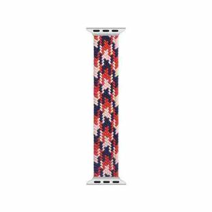 WIWU Woven Single Loop Hit Color Watch Band For Apple Watch Series 9&8&7 41mm / SE 3&SE 2&6&SE&5&4 40mm / 3&2&1 38mm, Size:S(Pink+Red+Dark Blue)