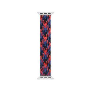 WIWU Woven Single Loop Hit Color Watch Band For Apple Watch Series 9&8&7 41mm / SE 3&SE 2&6&SE&5&4 40mm / 3&2&1 38mm, Size:S(Black+Red+Dark Blue)