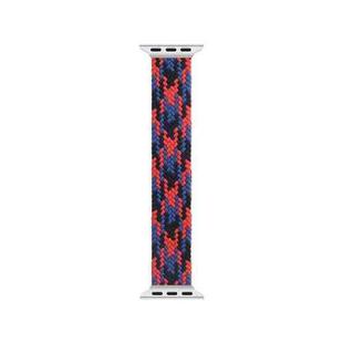 WIWU Woven Single Loop Hit Color Watch Band For Apple Watch Series 9&8&7 41mm / SE 3&SE 2&6&SE&5&4 40mm / 3&2&1 38mm, Size:M(Black+Red+Dark Blue)
