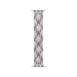 WIWU Woven Single Loop Hit Color Watch Band For Apple Watch Ultra 49mm&Watch Ultra 2 49mm / Series 9&8&7 45mm / SE 3&SE 2&6&SE&5&4 44mm / 3&2&1 42mm, Size:L(Gray+Pink+Lake Blue)