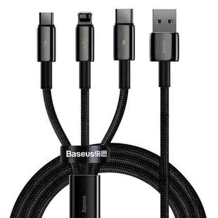 Baseus CAMLTWJ-01 1.5m 3.5A USB to 8 Pin + USB-C / Type-C + Micro USB 3 in 1 Fast Charging Data Cable(Black)