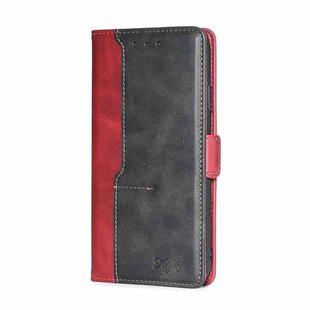 For Huawei Mate 20 Pro Retro Texture Contrast Color Side Buckle Horizontal Flip Leather Case with Holder & Card Slots & Wallet(Red)