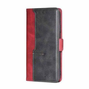 For Huawei Mate 20 Retro Texture Contrast Color Side Buckle Horizontal Flip Leather Case with Holder & Card Slots & Wallet(Red)