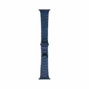 WIWU Three Beads Ultra-thin Stainless Steel Watch Band For Apple Watch Series 9&8&7 41mm / SE 3&SE 2&6&SE&5&4 40mm / 3&2&1 38mm, Color:Royal Blue