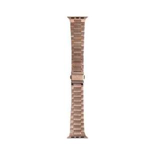 WIWU Three Beads Ultra-thin Stainless Steel Watch Band For Apple Watch Ultra 49mm&Watch Ultra 2 49mm / Series 9&8&7 45mm / SE 3&SE 2&6&SE&5&4 44mm / 3&2&1 42mm, Color:Golden