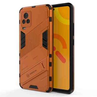 Punk Armor 2 in 1 PC + TPU Shockproof Case with Invisible Holder For vivo iQOO 7(Orange)