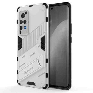 Punk Armor 2 in 1 PC + TPU Shockproof Case with Invisible Holder For vivo X60 Pro(Silver)