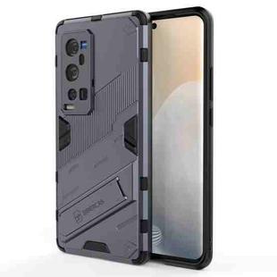 Punk Armor 2 in 1 PC + TPU Shockproof Case with Invisible Holder For vivo X60 Pro Plus 5G(Grey)
